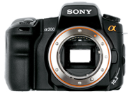 Sony Alpha 200 with no lenses