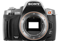 Sony Alpha 380 with no lenses