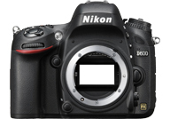 Nikon D600 with no lenses