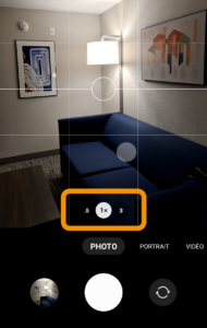 Camera UI with preset zoom ratios
