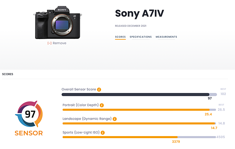 Sony A7IV Score